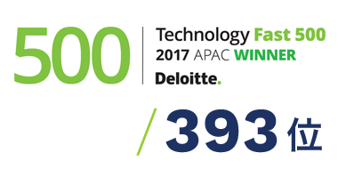 「アジア太平洋地域テクノロジー Fast 500」で393位を受賞